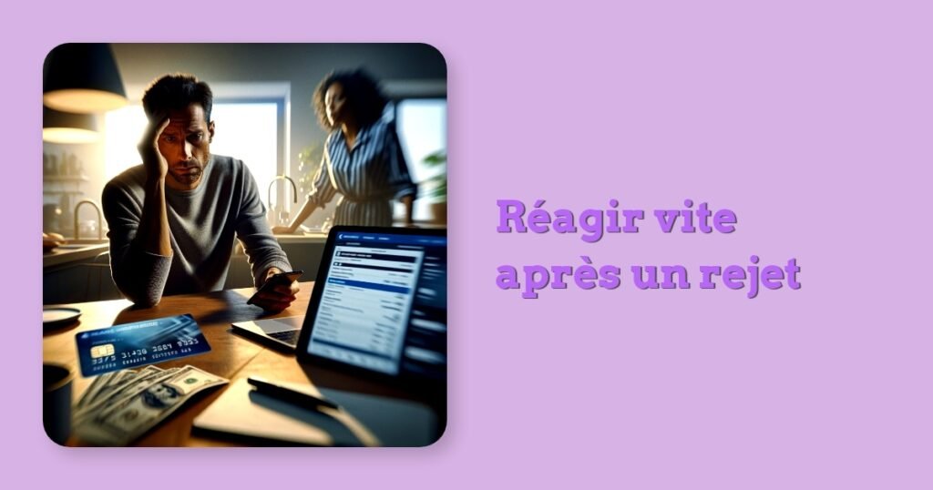 Réagir vite après un rejet