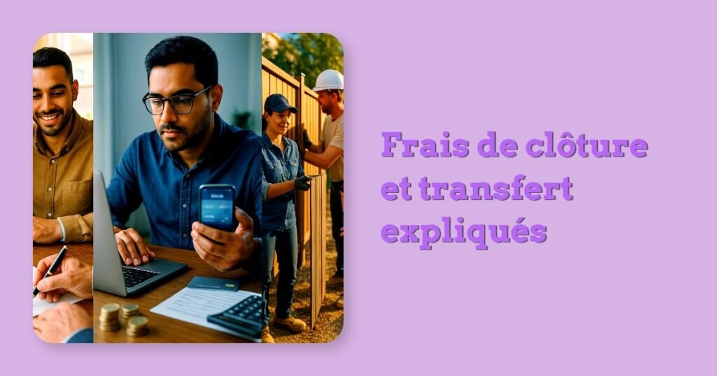 Frais de clôture et transfert expliqués