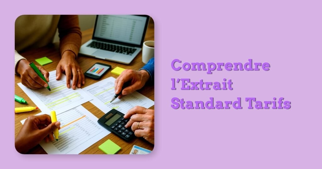 Comprendre l’Extrait Standard Tarifs
