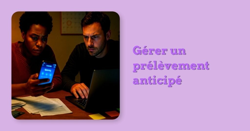 Gérer un prélèvement anticipé