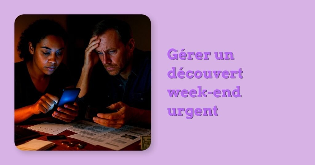 Gérer un découvert week-end urgent